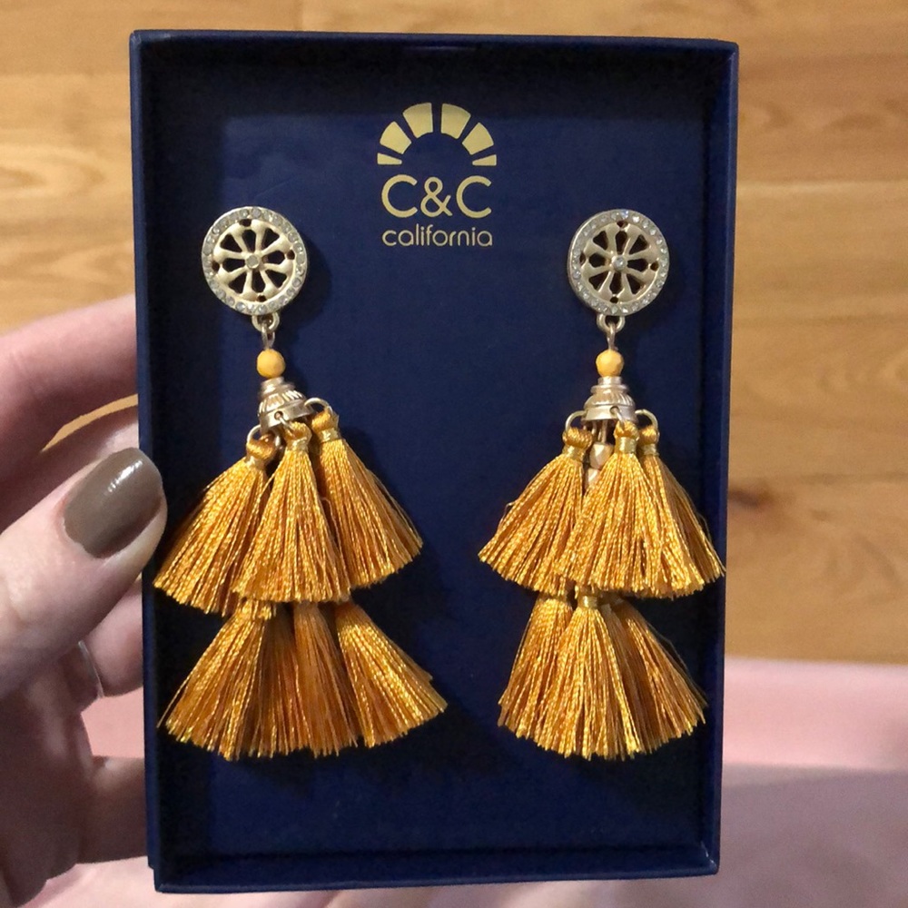 Orange Tassel Earrings!